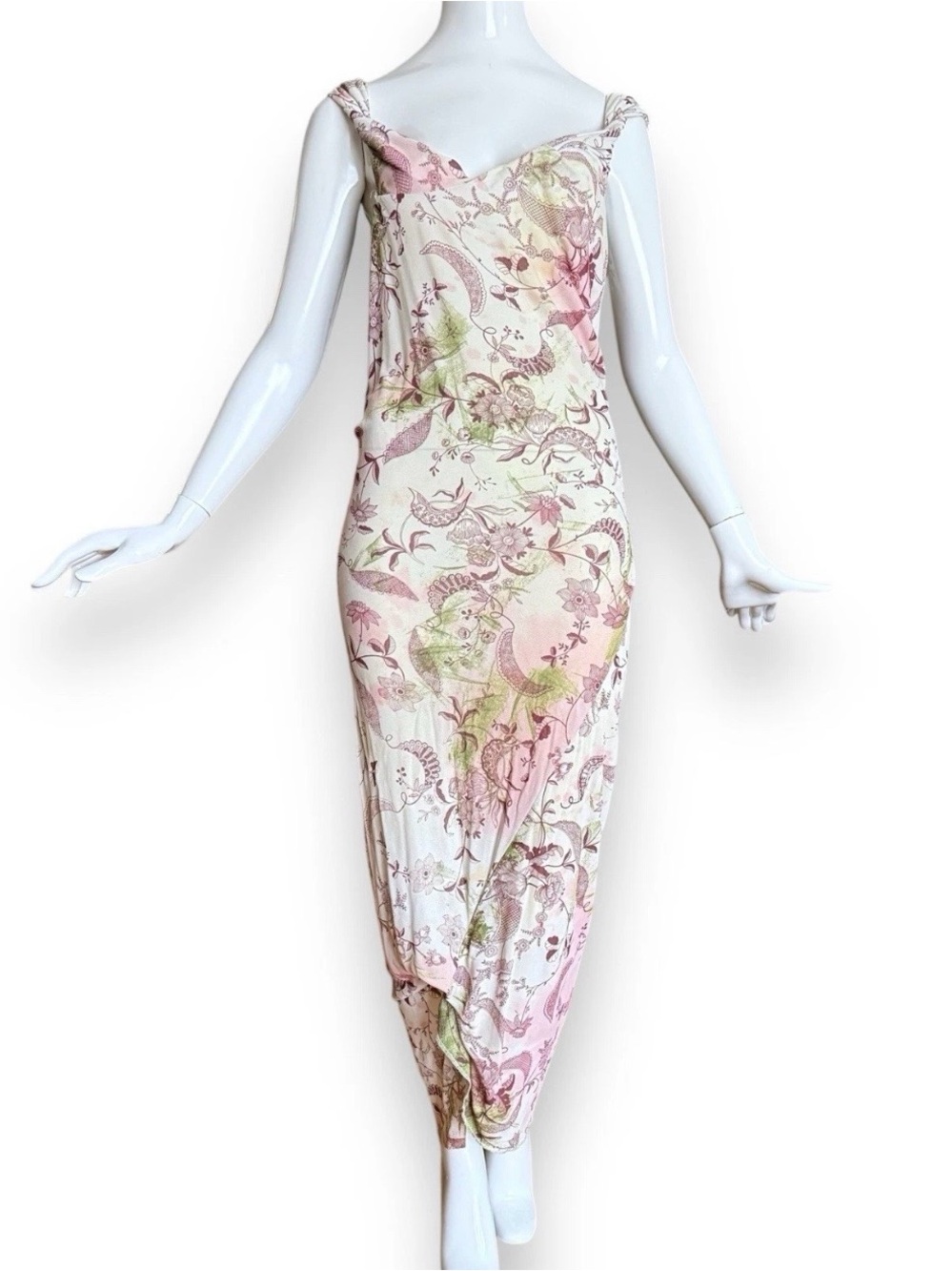RARE Vintage Vivienne Westwood Gold Label S/S 2000 ‘Summertime’ Wine Stain Dress